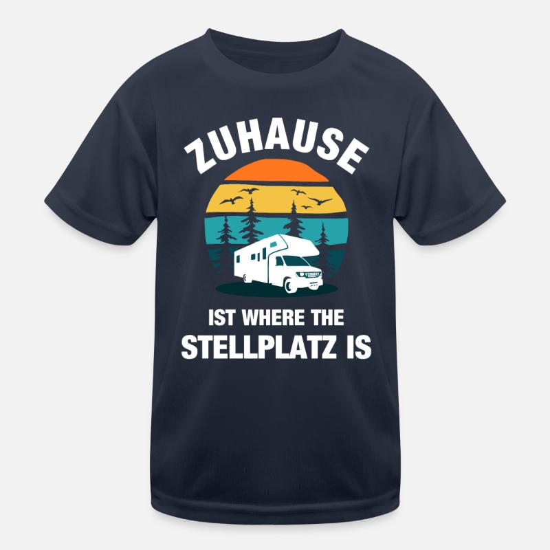 Camping Camper Wohnmobil Campen Zuhause Geschenk Kinder Funktions-T-Shirt