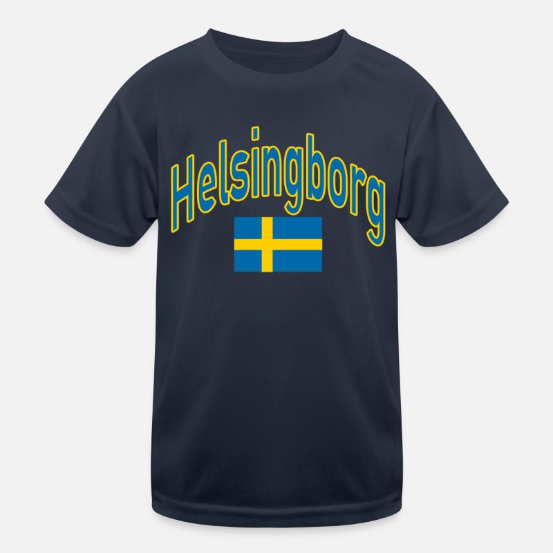 Drapeau suédois d’Helsingborg T-shirt sport Enfant