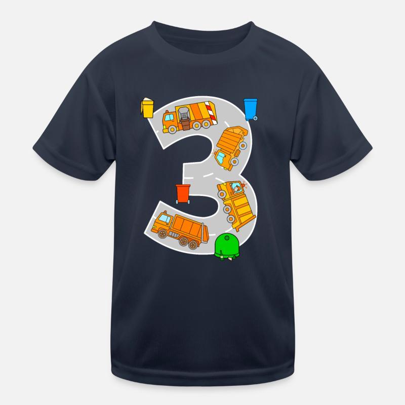 Garbage collection Garbage trucks Children 3 years birthday Kids Functional T-Shirt
