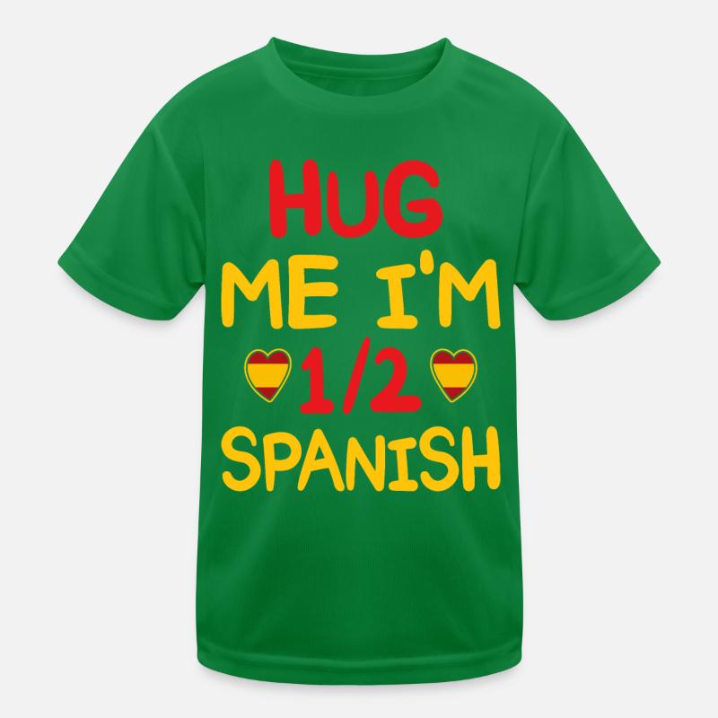 Spanish humor I'm half Spanish Kids Functional T-Shirt