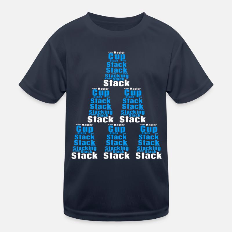 Cup Stack Master Sport Stacking Kinder Funktions-T-Shirt