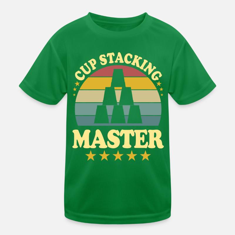 Cup Stacking Master Sport Stacking Kinder Funktions-T-Shirt