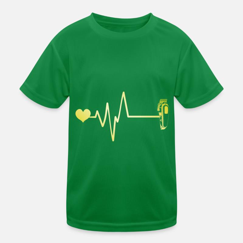 Shaving Barber Pulse Heart Love Kids Functional T-Shirt