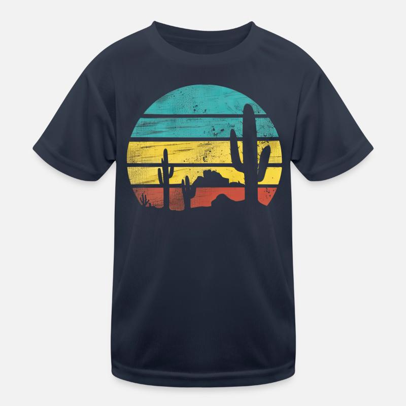 Rétro Désert Graphique Nature Cactus T-shirt sport Enfant
