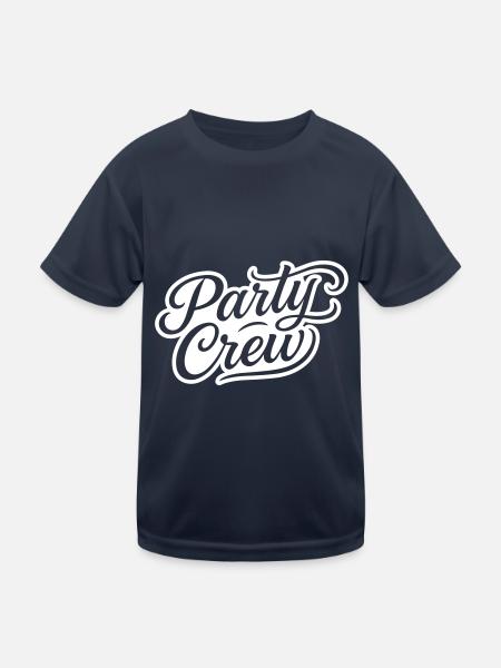 Party Crew - Kinder Funktions-T-Shirt - Navy