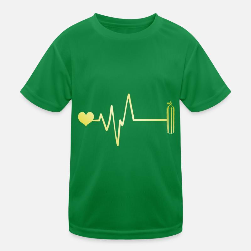 Oxygen Diving Heart Pulse Kids Functional T-Shirt