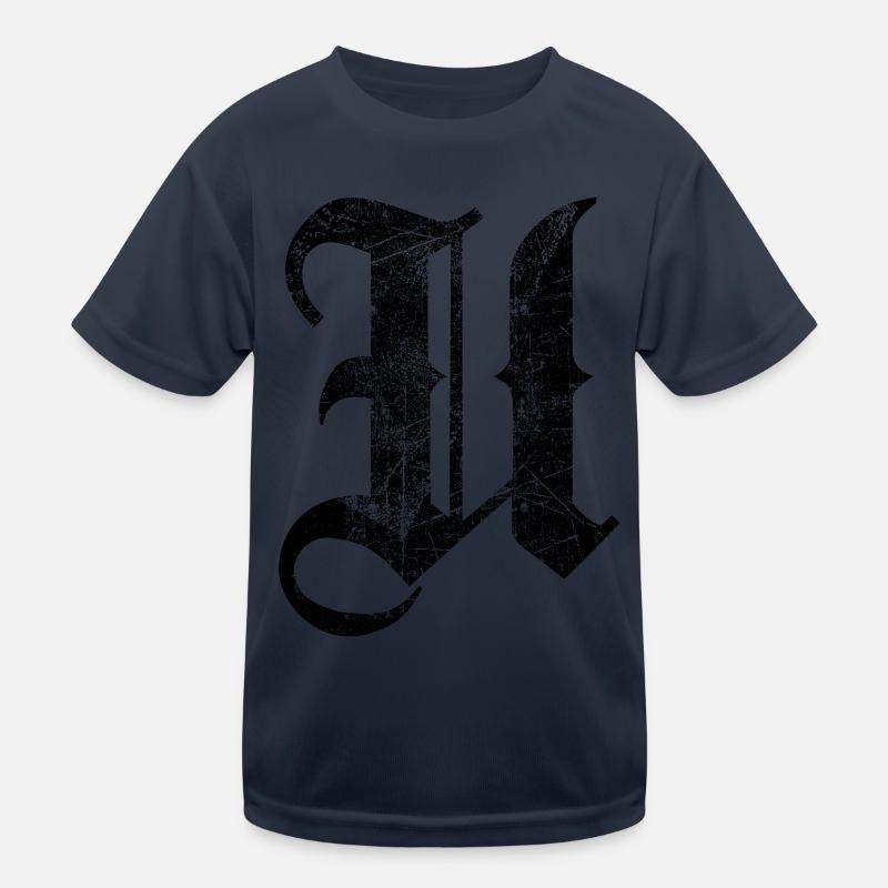Tshirt alphabet initial U Kids Functional T-Shirt