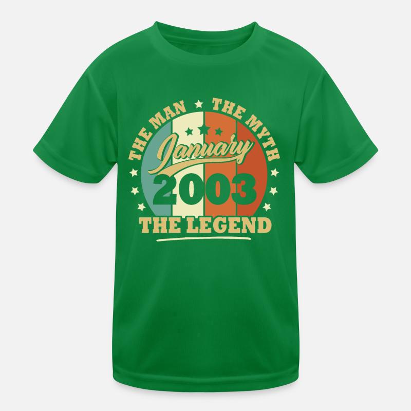 Januar 2003, 20 Jahre Geburtstagskinder und -mädchen Kinder Funktions-T-Shirt