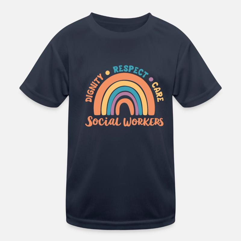 dignity care social worker social work Kids Functional T-Shirt