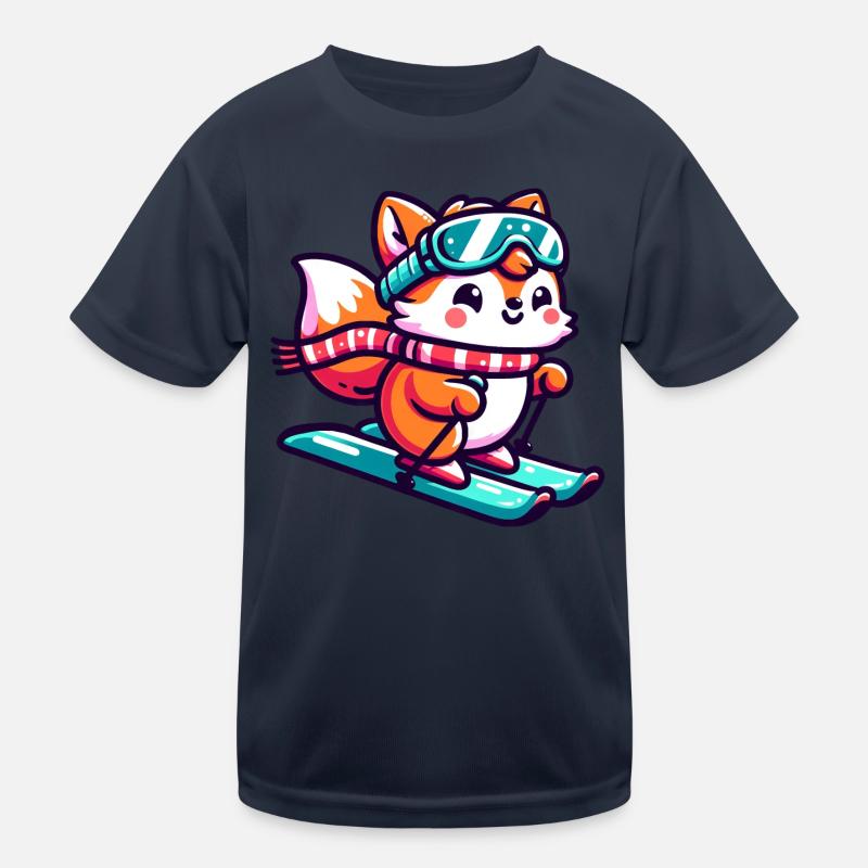 Rotfuchs Eishockey - Flinker Spieler auf dem Eis Kinder Funktions-T-Shirt