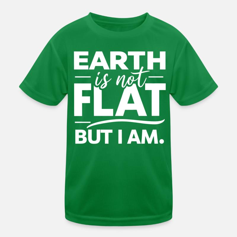Satire Flat Earth Ironic Jokes Kids Functional T-Shirt
