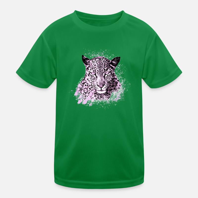 snow leopard,cat,leopard,pink,wildcat Kids Functional T-Shirt