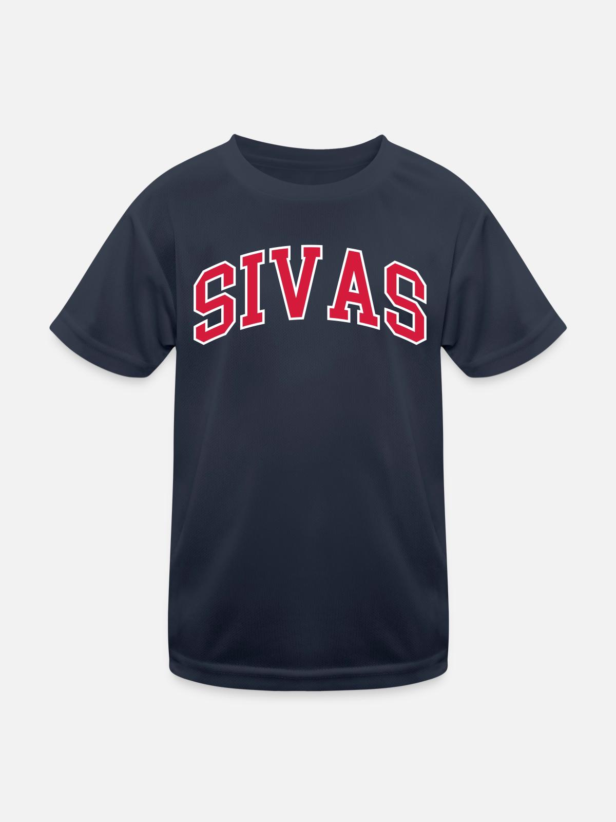 Sivas - Kinder Funktions-T-Shirt - Navy - Vorne