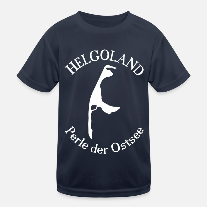 Helgoland oder Sylt - Perle der Ostsee - Kinder Funktions-T-Shirt - Navy