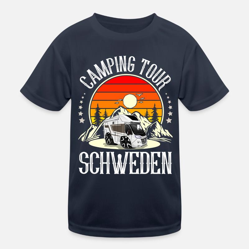 Camping Camper Camping Suède T-shirt sport Enfant