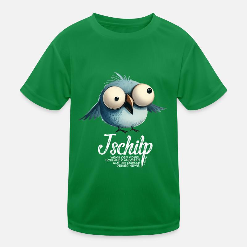 Mimikama Tschilp Vogel Kinder Funktions-T-Shirt