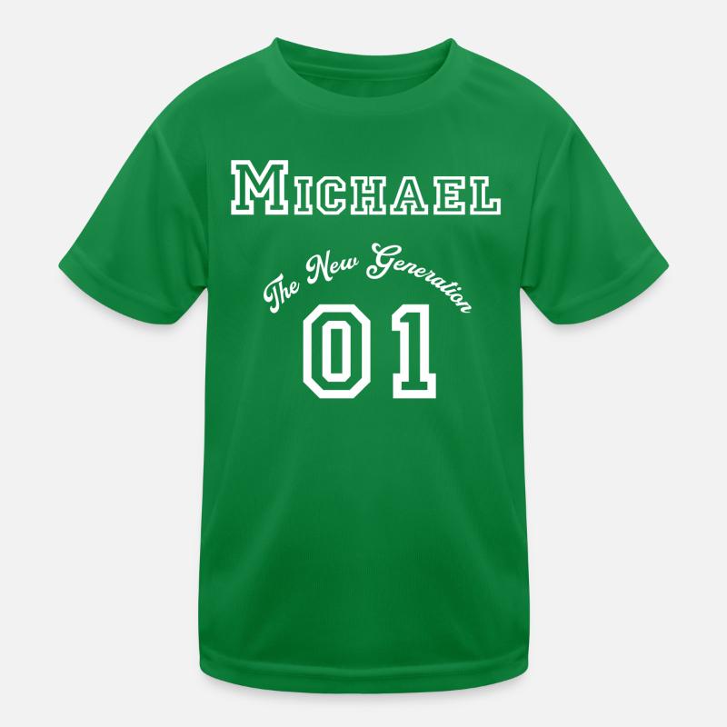 First name Michael - "The New Generation", White Kids Functional T-Shirt