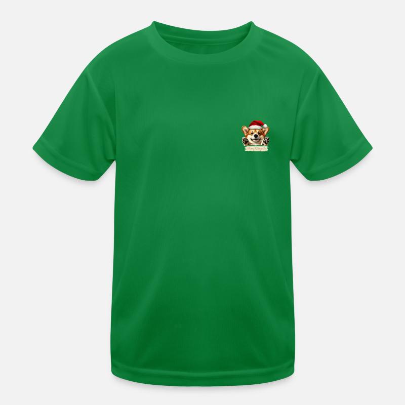Merry Corgmas – Weihnachts-Corgi Design Kinder Funktions-T-Shirt