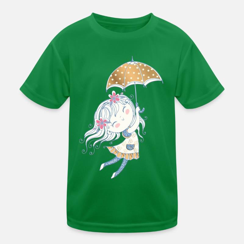 Kleines Mädchen Magic Umbrella: Feenflug Kinder Funktions-T-Shirt
