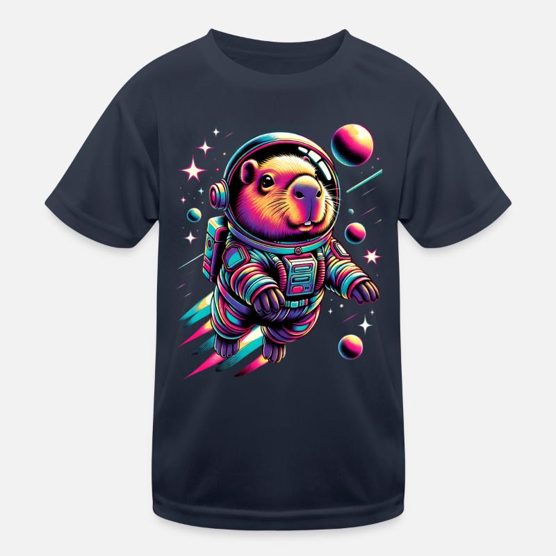 Capybaras Mignon Capybara Astronaute T-shirt sport Enfant