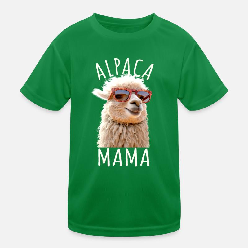 Alpaka Mama Alpaca Mutter Lama Muttertag Alpaka Kinder Funktions-T-Shirt