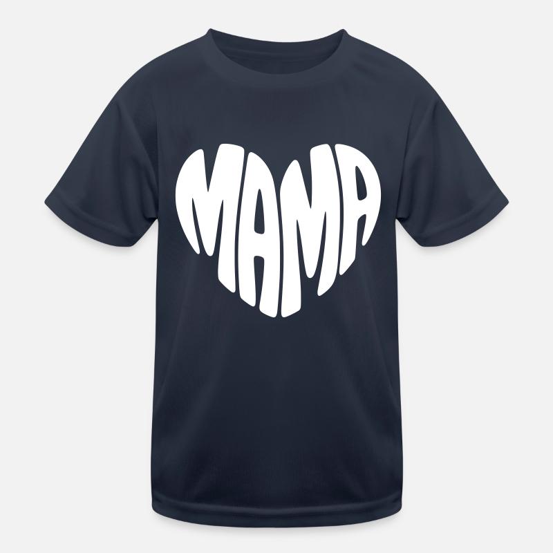 Mama Herz Form Mutter Herzform Muttertag Geschenk Kinder Funktions-T-Shirt