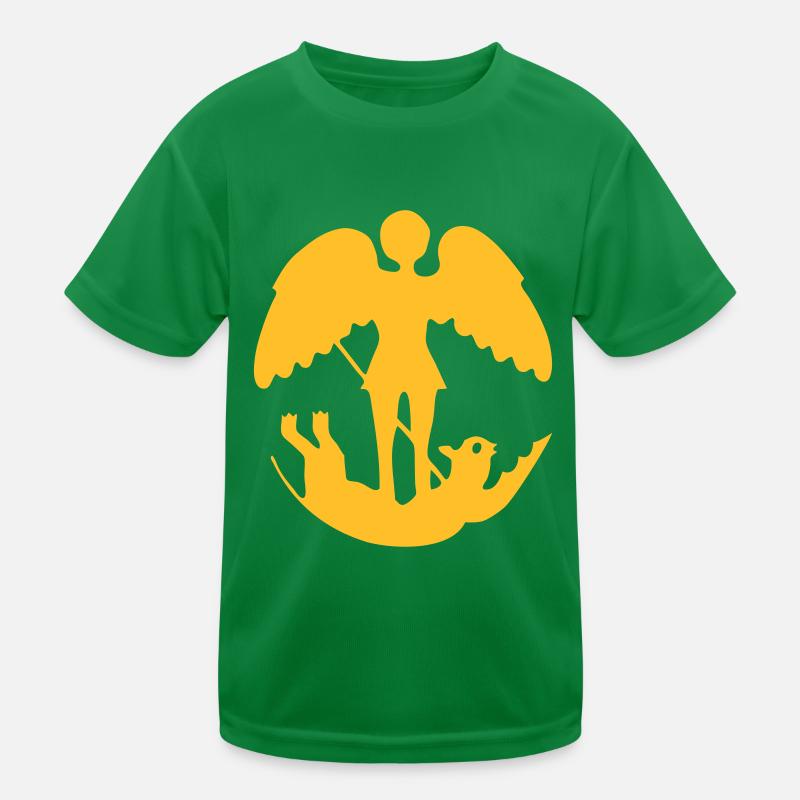 drawing Saint Michael slaying the demon Kids Functional T-Shirt