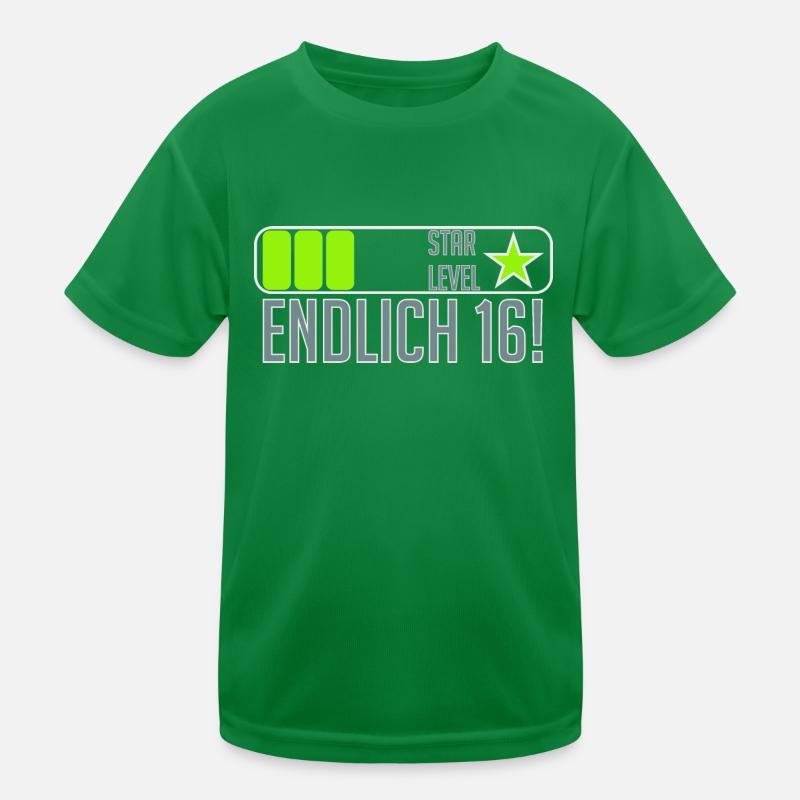 16. Geburtstag Geschenkidee Junge und Mädchen Kinder Funktions-T-Shirt