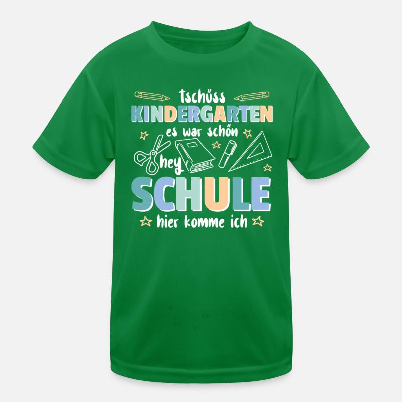 Kindergarten Abschied Hallo Schule ich bin soweit! Kinder Funktions-T-Shirt