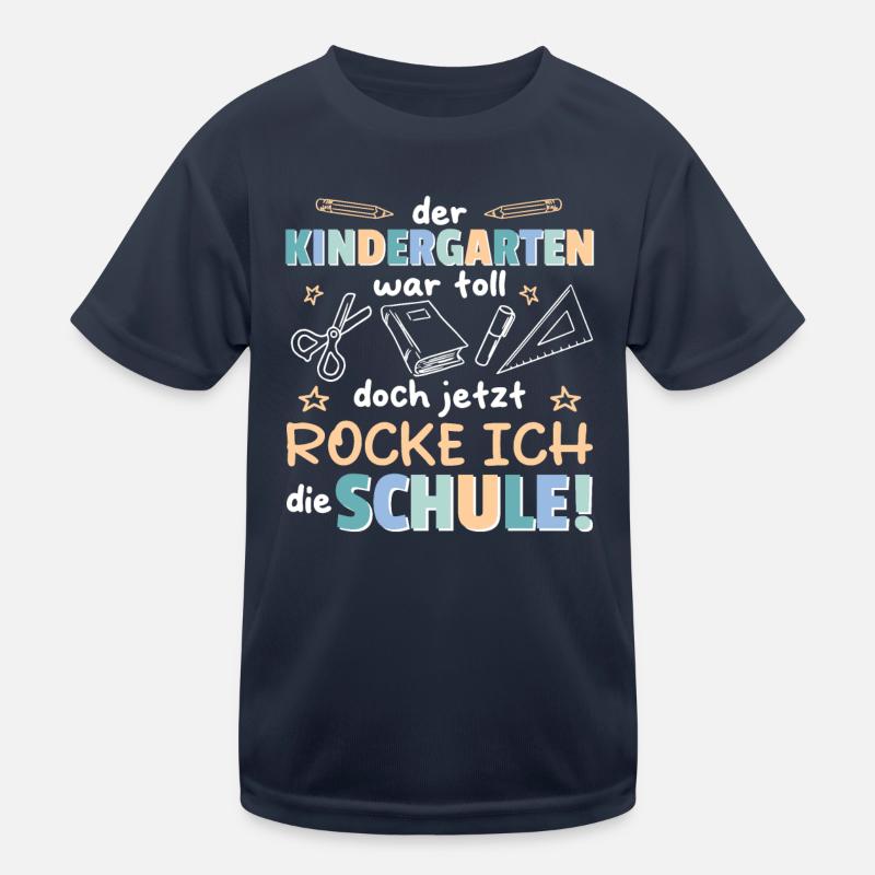 Kindergarten Abschied Hallo Schule ich bin soweit! Kinder Funktions-T-Shirt