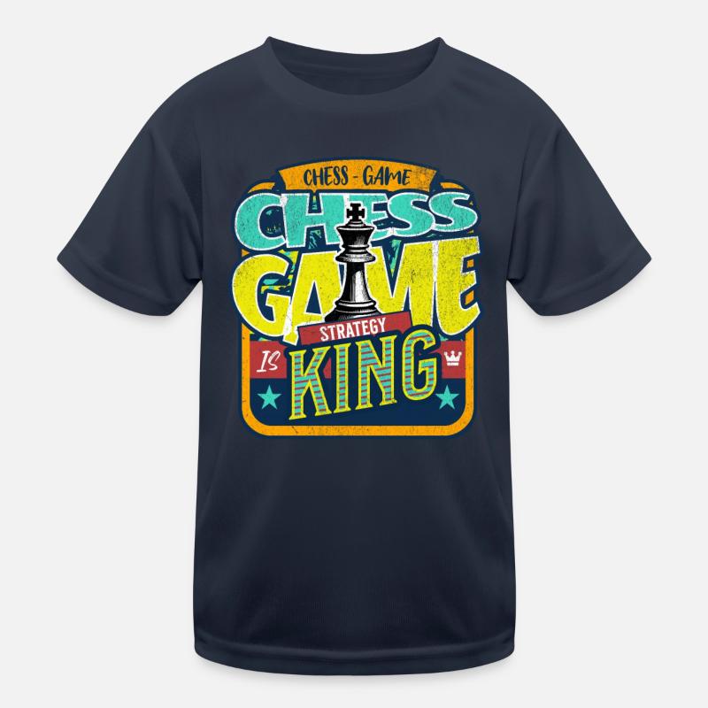 "Chess Game Strategy is King" Kids Functional T-Shirt