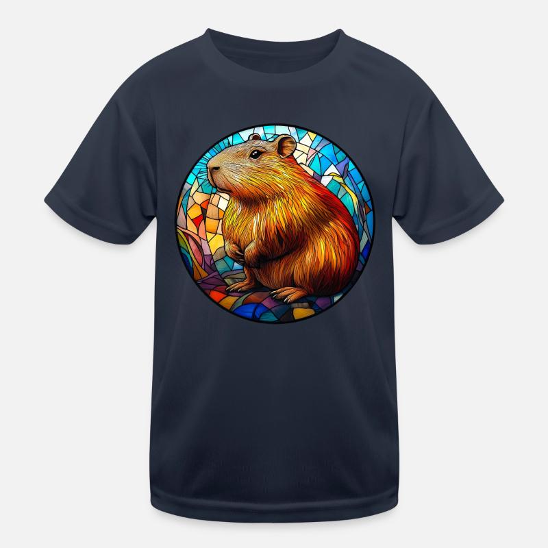Mosaique Vitrail Capybara T-shirt sport Enfant