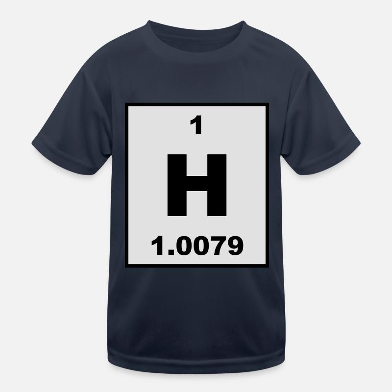 Element 1 - h (hydrogen) - Short (white) T-shirt sport Enfant
