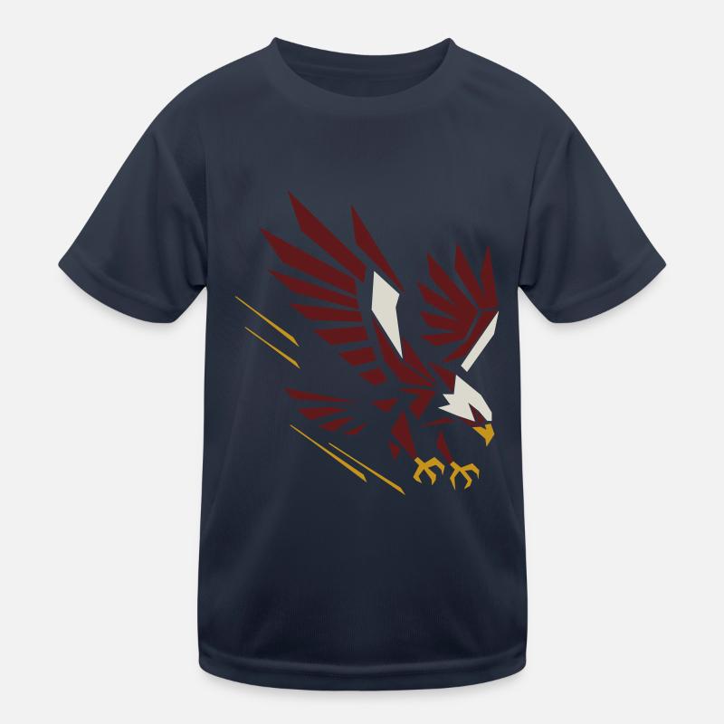 Geometric Eagle on Attack Kids Functional T-Shirt