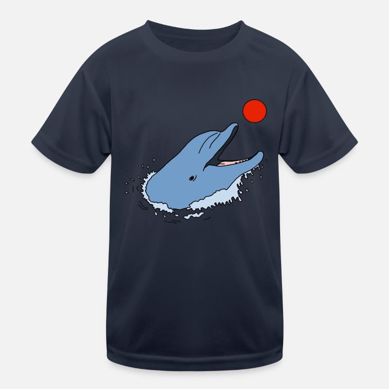 Delfin mit Ball Kinder Funktions-T-Shirt