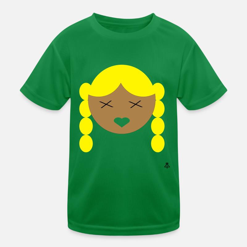 Mädchen mit Zöpfen Kinder Funktions-T-Shirt