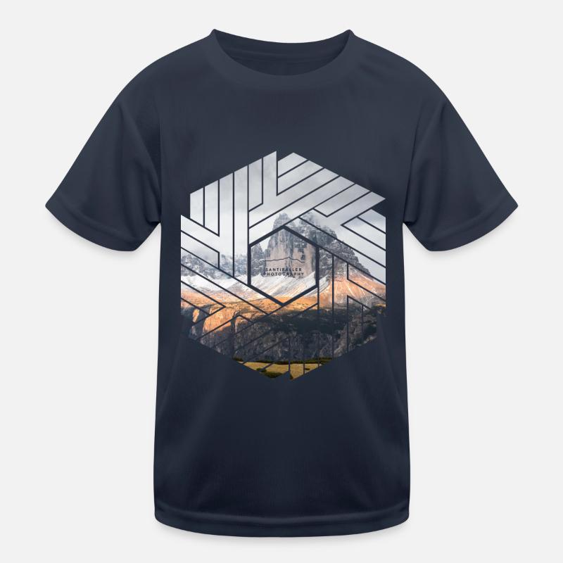 Three Peaks Dolomites hexagon Kids Functional T-Shirt