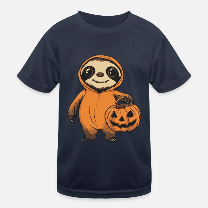 Faultier Halloween Zombie Kinder Funktions-T-Shirt
