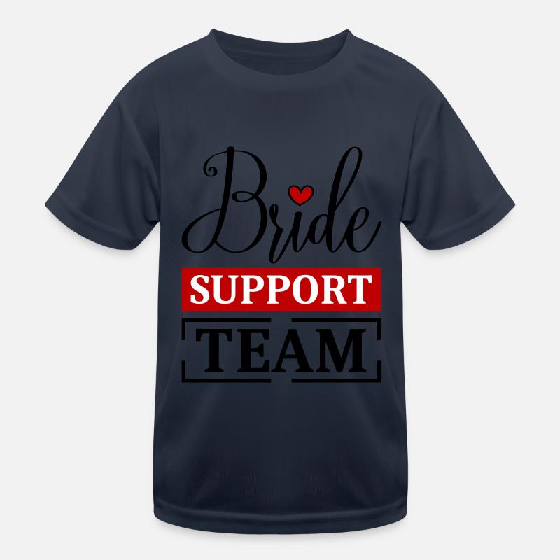 Bride Support Team Kids Functional T-Shirt