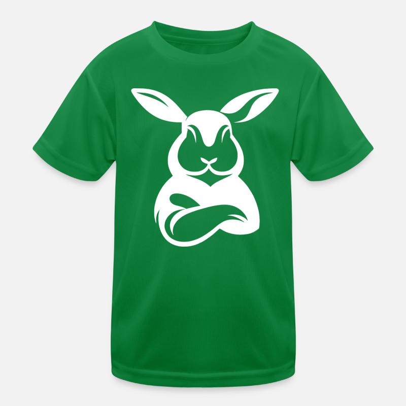 Lapin avec silhouette de bras croisés T-shirt sport Enfant