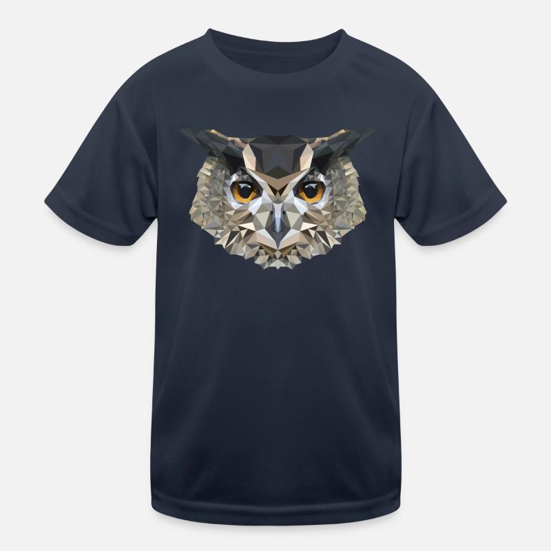 Eule Polygon Kauz Kinder Funktions-T-Shirt