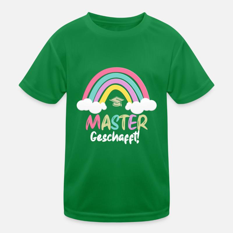 Master Geschafft Masterabschluss Geschenk Kinder Funktions-T-Shirt