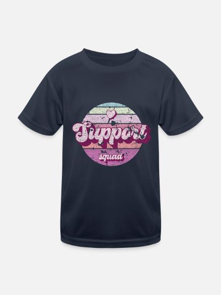 Support squad. - Kids Functional T-Shirt - navy - Front