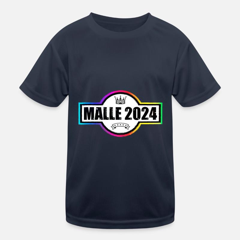 Malle 2024 Bunt Krone Kinder Funktions-T-Shirt