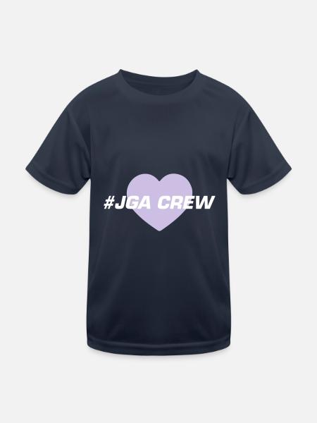 Jga Crew Junggesellinnenabschied - Kinder Funktions-T-Shirt - Navy - Vorne