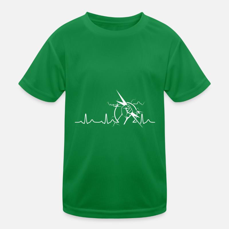 Evolution des Elektriker Kinder Funktions-T-Shirt