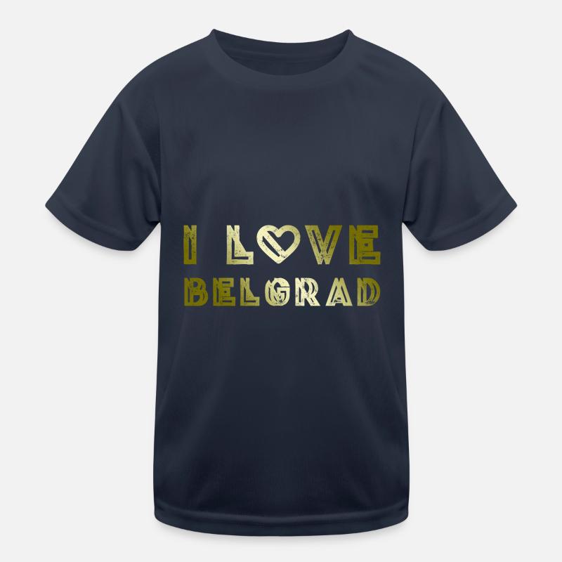 I Love Belgrade Kids Functional T-Shirt