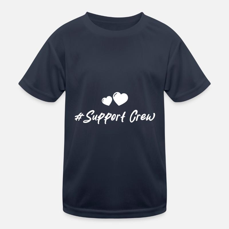 Support Crew Heart Love Kids Functional T-Shirt