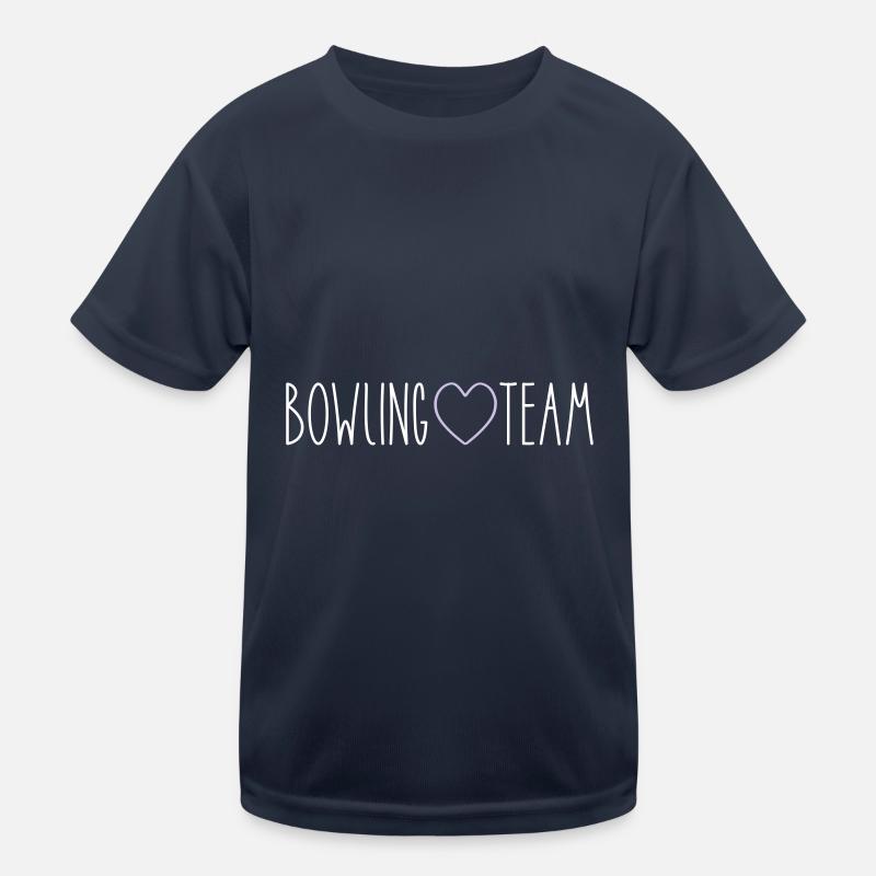 Bowling Team Herz Kinder Funktions-T-Shirt