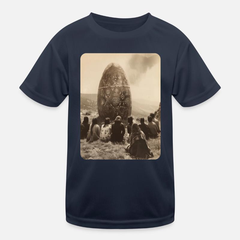 praise the egg monolith - Kids Functional T-Shirt - navy